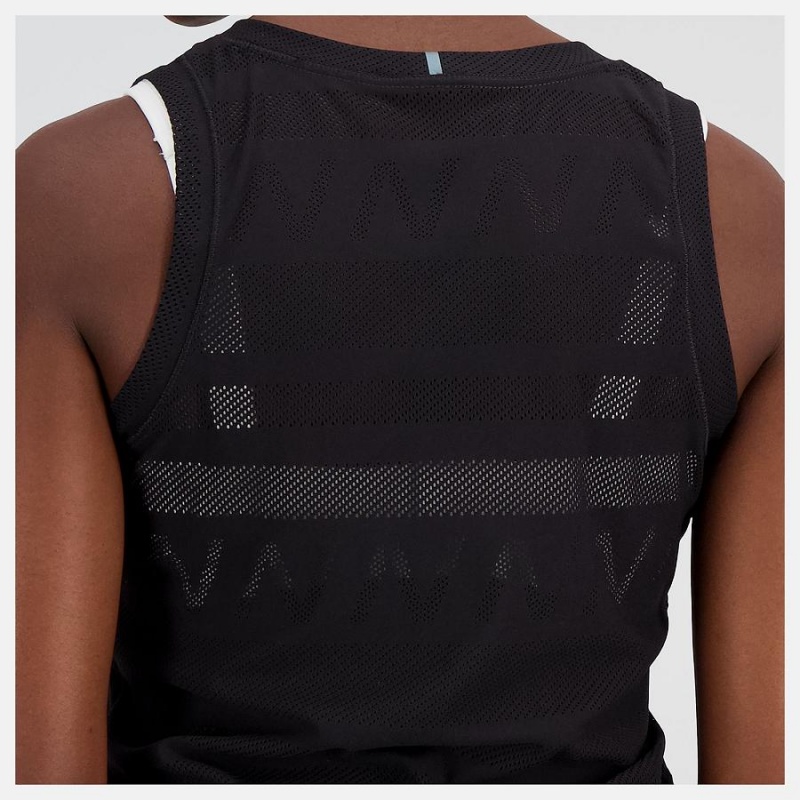 Tops New Balance Q Speed Jacquard Tank Mujer Negras | EC 2232NB
