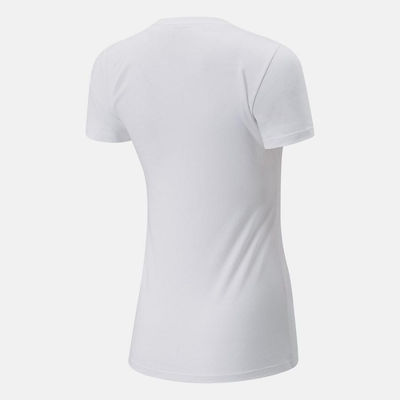 Tops New Balance RFL Estampadas Sleeve Mujer Blancas | EC 2235WY
