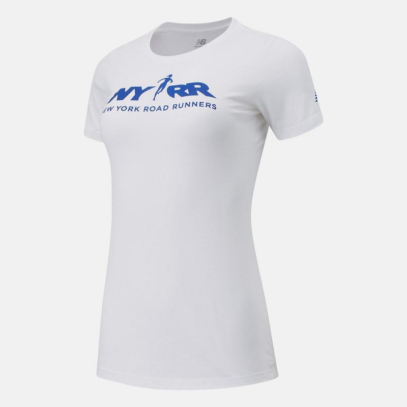Tops New Balance RFL Estampadas Sleeve Mujer Blancas | EC 2235WY