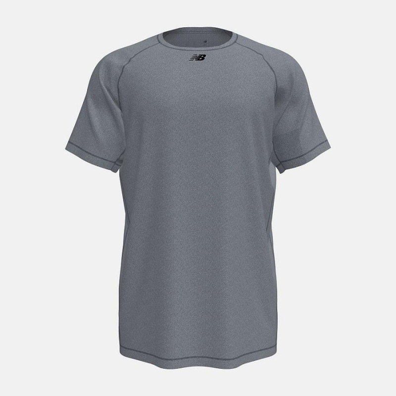 Tops New Balance Raglan Tech(Boston College) Hombre Plateadas | EC 1562TV