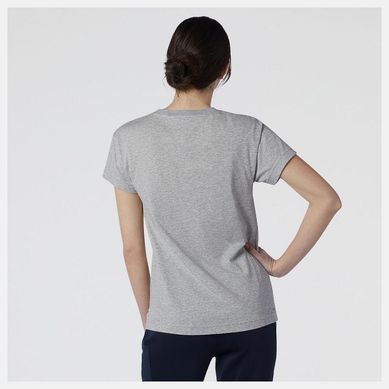 Tops New Balance Relentless Crew Mujer Gris | EC 2234QZ