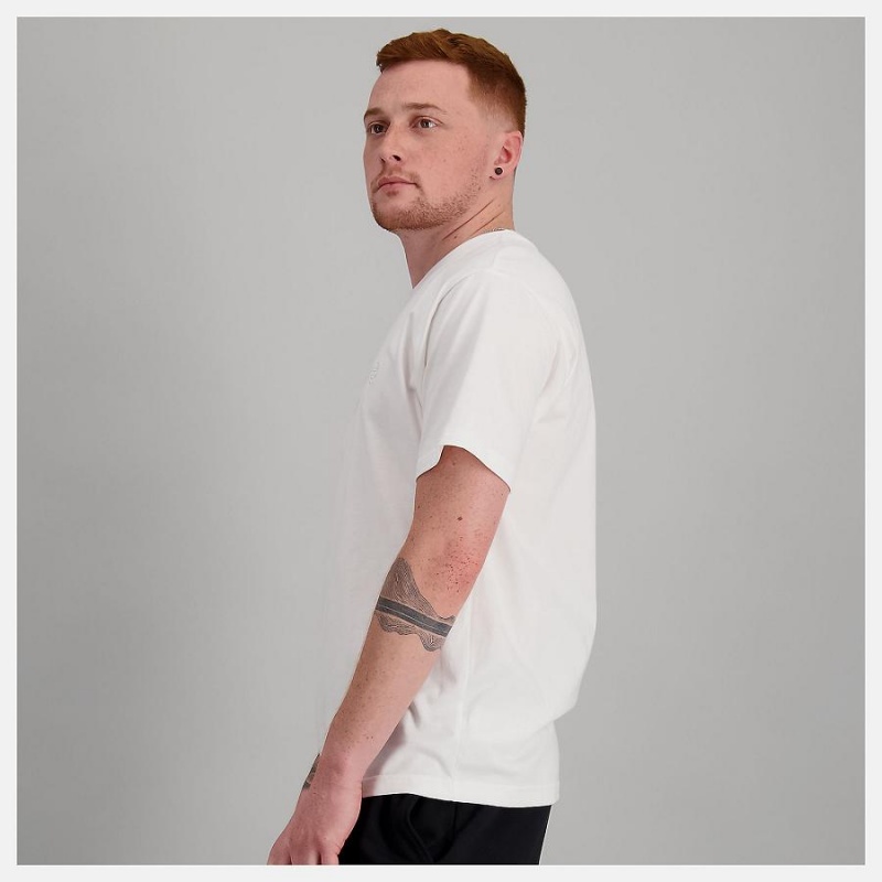 Tops New Balance Renew Askew Linear Hombre Blancas | EC 1563YU