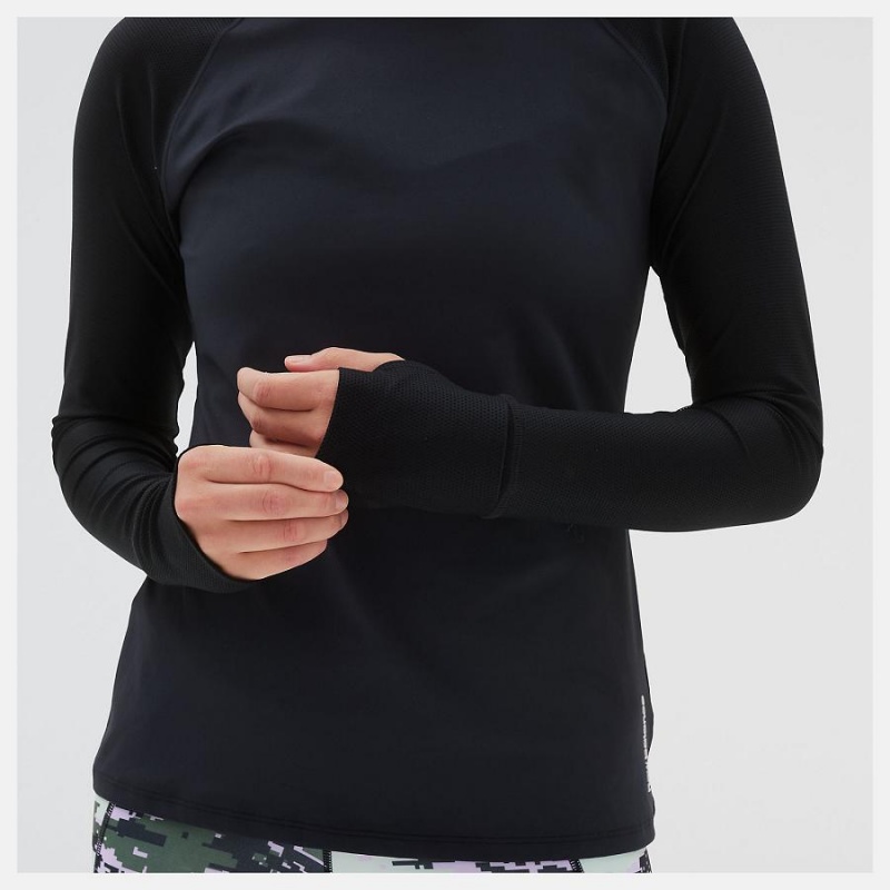 Tops New Balance Shape Shield Long Sleeve Mujer Negras | EC 2244AP