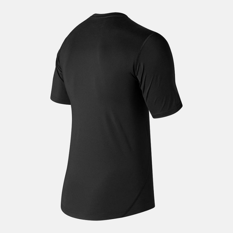 Tops New Balance Short Sleeve Baselayer Hombre Negras | EC 1573HK