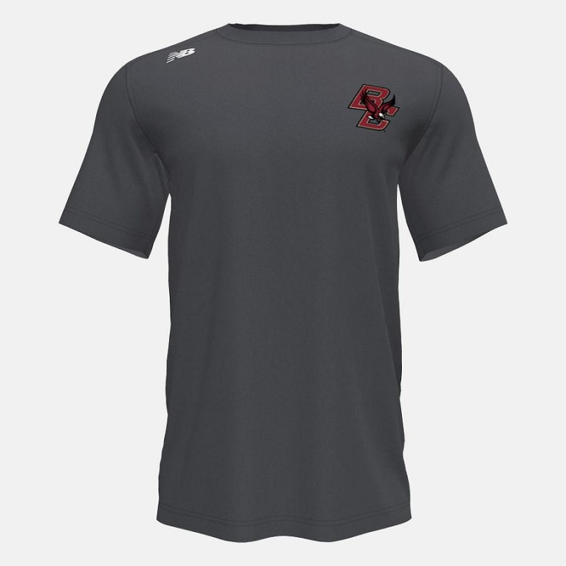 Tops New Balance Short Sleeve Tech(Boston College) Hombre Negras | EC 1576LH