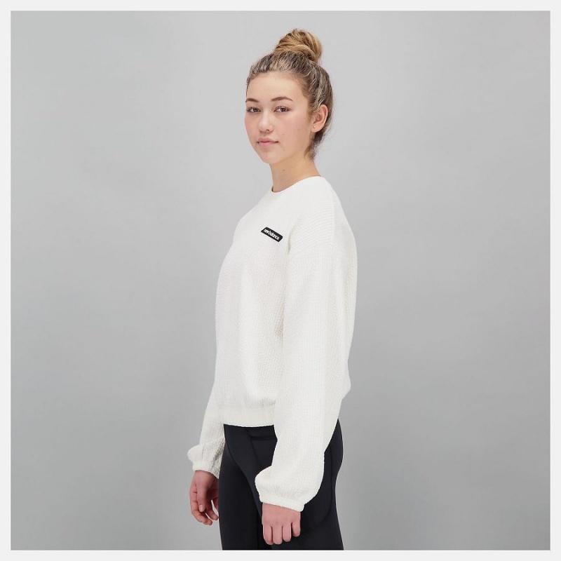 Tops New Balance Springloft Pullover Mujer Blancas | EC 2250JJ
