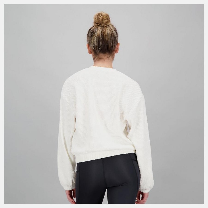 Tops New Balance Springloft Pullover Mujer Blancas | EC 2250JJ