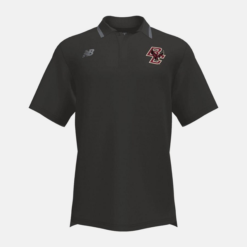 Tops New Balance Team Rally Polo(Boston College) Hombre Negras | EC 1580VD