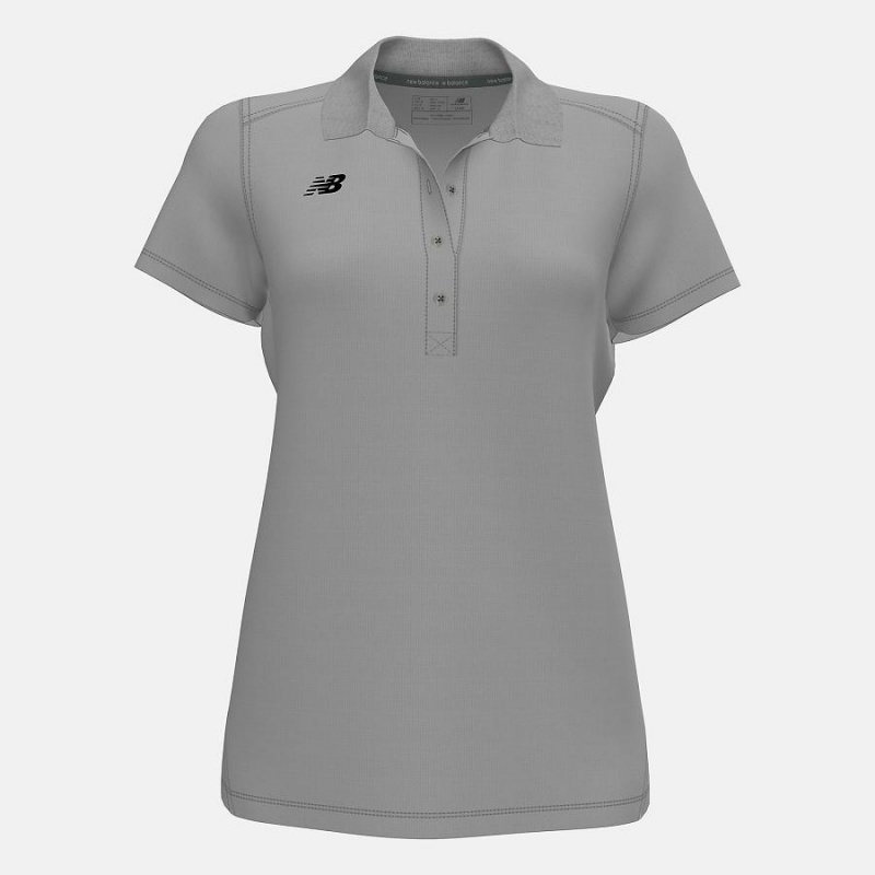 Tops New Balance Tech Polo(Boston College) Mujer Plateadas | EC 2251KI