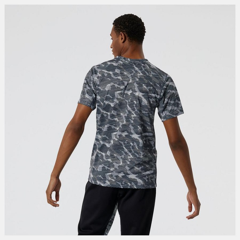 Tops New Balance Tenacity Printed Hombre Plateadas | EC 1583MA