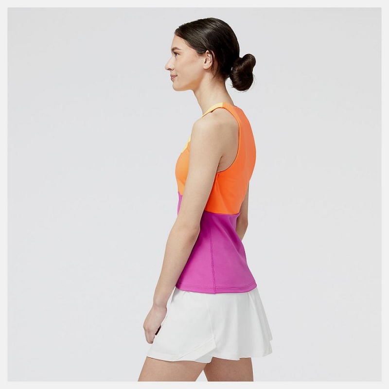 Tops New Balance Tournament Racerfront Tank Mujer Multicolor | EC 2252LH