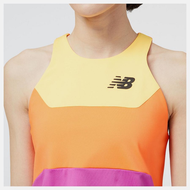 Tops New Balance Tournament Racerfront Tank Mujer Multicolor | EC 2252LH