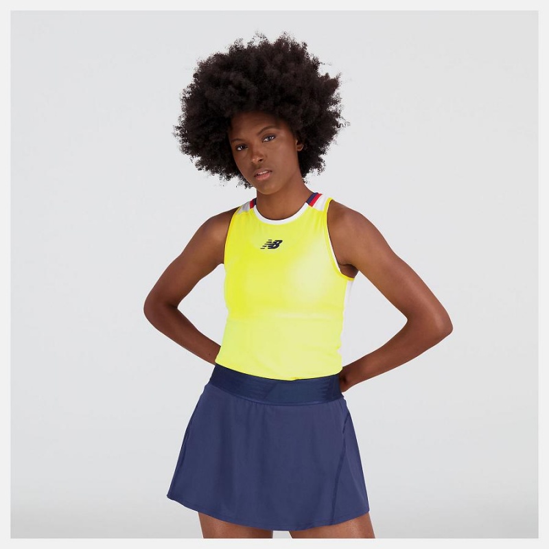 Tops New Balance Tournament Tank Mujer Amarillo | EC 2253ZG