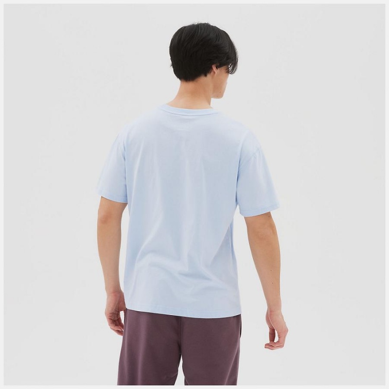 Tops New Balance Uni-ssentials Cotton T-Shirt Hombre Azules | EC 1587RW
