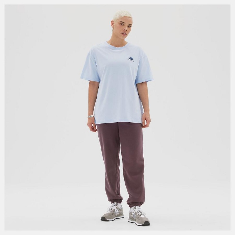 Tops New Balance Uni-ssentials Cotton T-Shirt Hombre Azules | EC 1587RW
