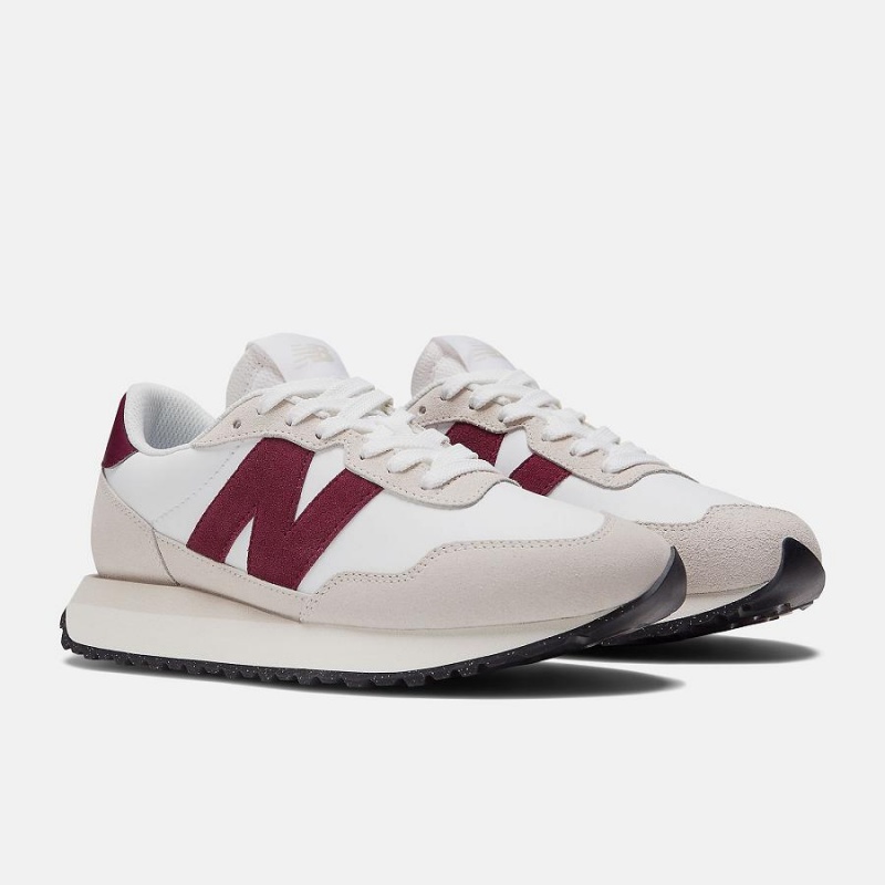 Zapatillas Lifestyle New Balance 237 Mujer Blancas Rojas | EC 2265YU