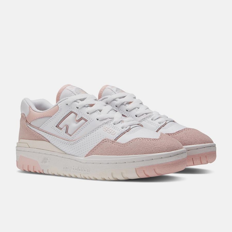 Zapatillas Lifestyle New Balance 550 Mujer Blancas Rosas | EC 2277KI