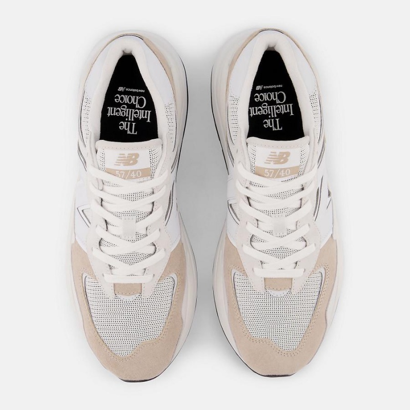Zapatillas Lifestyle New Balance 57/40 Hombre Blancas Marrones | EC 1636QZ