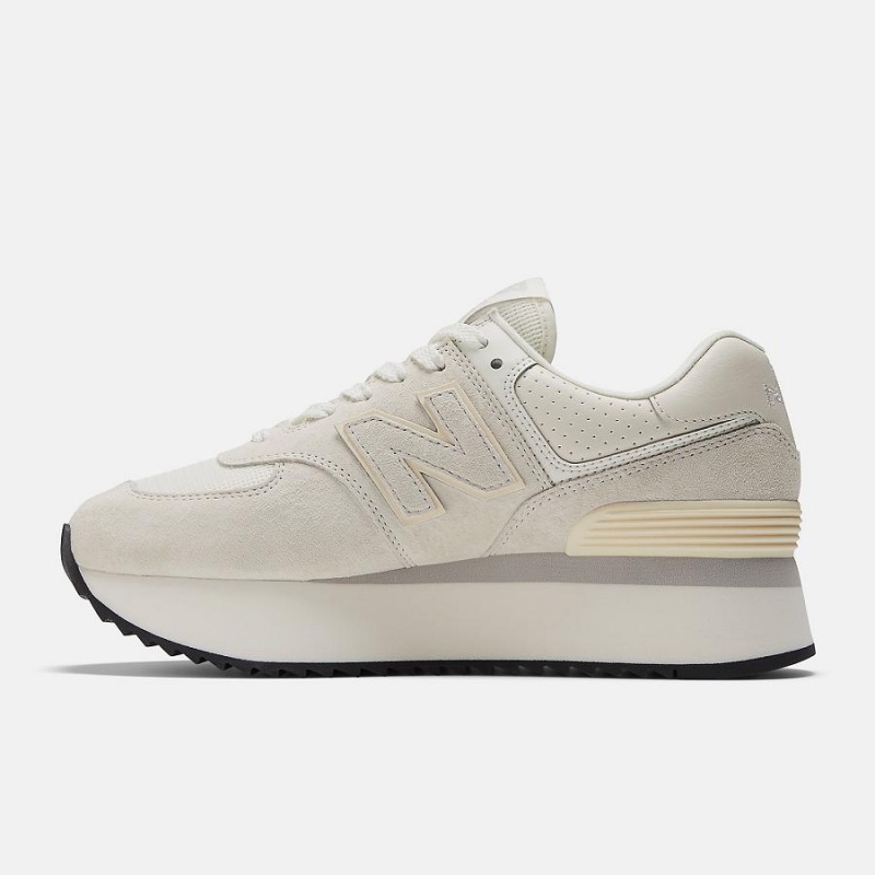 Zapatillas Lifestyle New Balance 574+ Mujer Blancas | EC 2303KI