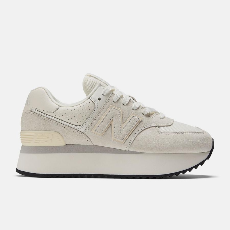 Zapatillas Lifestyle New Balance 574+ Mujer Blancas | EC 2303KI