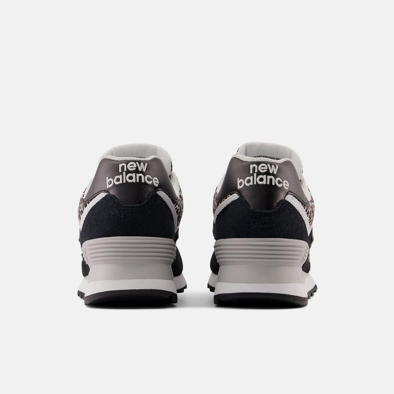 Zapatillas Lifestyle New Balance 574 Mujer Negras Blancas | EC 2291YU