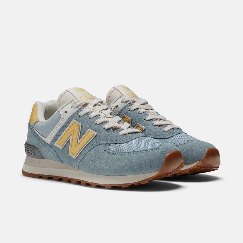 Zapatillas Lifestyle New Balance 574 Mujer Turquesa | EC 2287WY