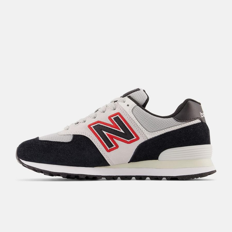 Zapatillas Lifestyle New Balance 574 Mujer Negras Blancas | EC 2281CE