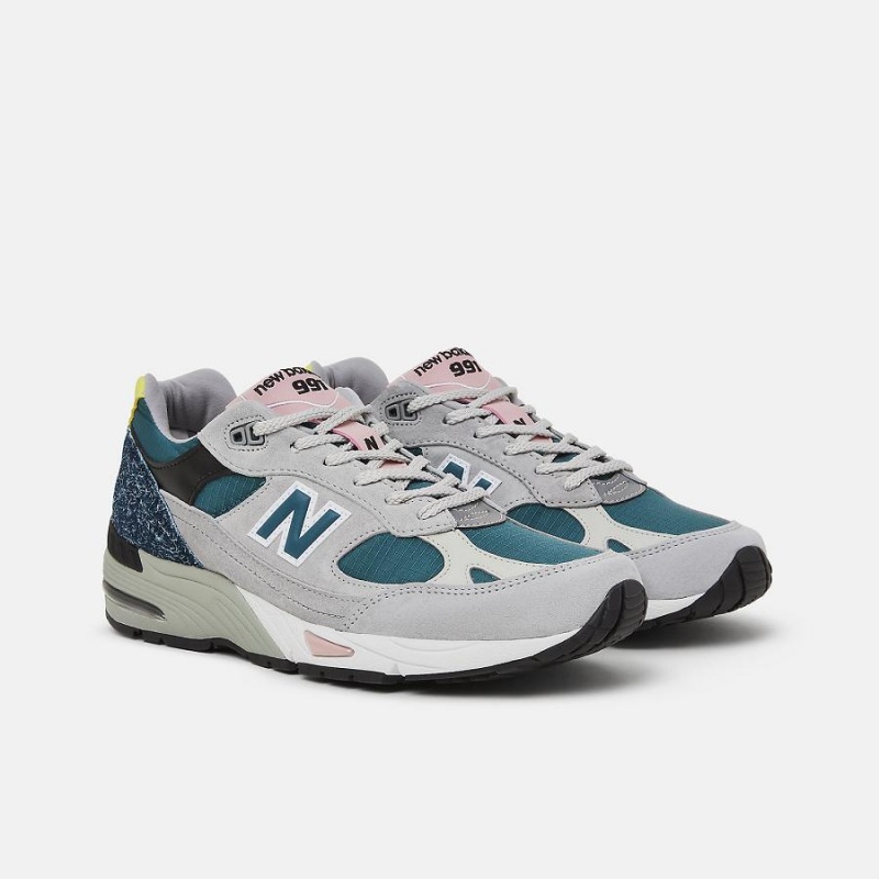 Zapatillas Lifestyle New Balance MADE in UK 991 Hombre Plateadas Verde | EC 1684VD