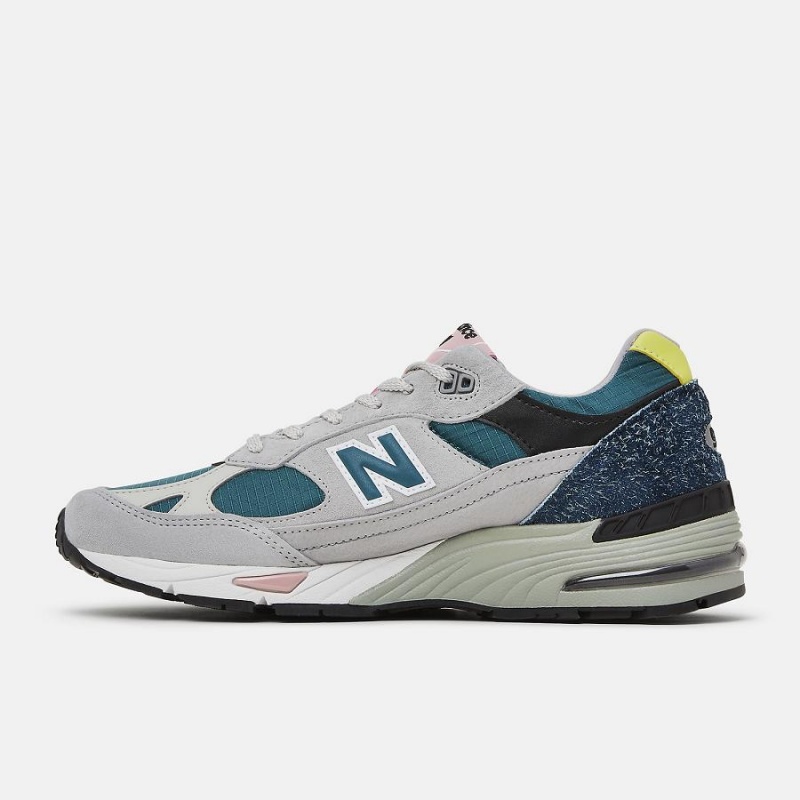 Zapatillas Lifestyle New Balance MADE in UK 991 Hombre Plateadas Verde | EC 1684VD