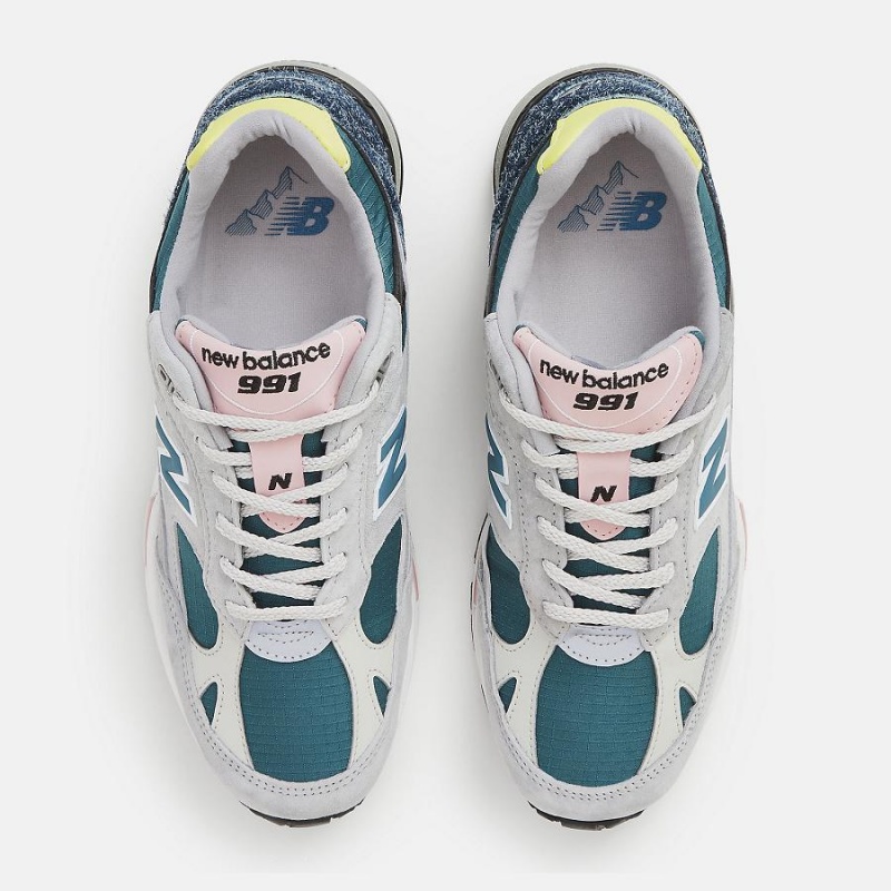 Zapatillas Lifestyle New Balance MADE in UK 991 Hombre Plateadas Verde | EC 1684VD