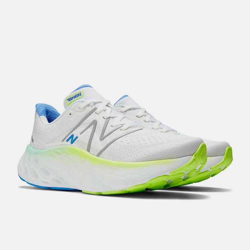 Zapatillas Para Caminar New Balance Fresh Foam X More v4 Mujer Blancas Verde | EC 2434CE