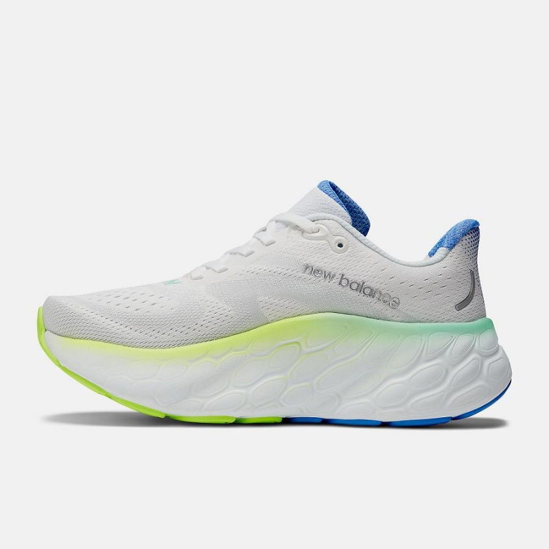 Zapatillas Para Caminar New Balance Fresh Foam X More v4 Mujer Blancas Verde | EC 2434CE