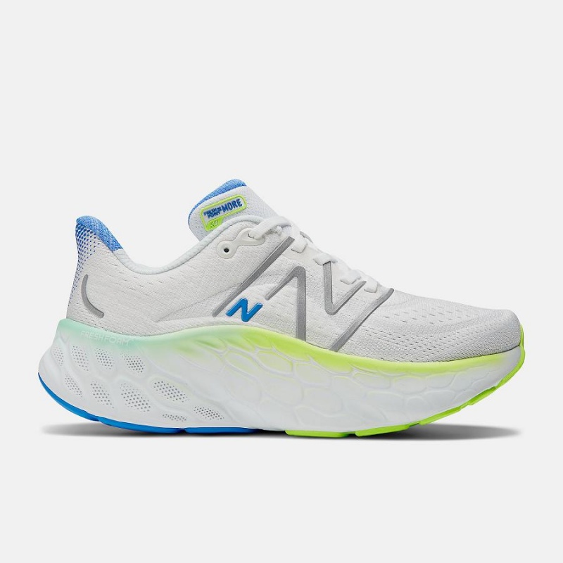 Zapatillas Para Caminar New Balance Fresh Foam X More v4 Mujer Blancas Verde | EC 2434CE