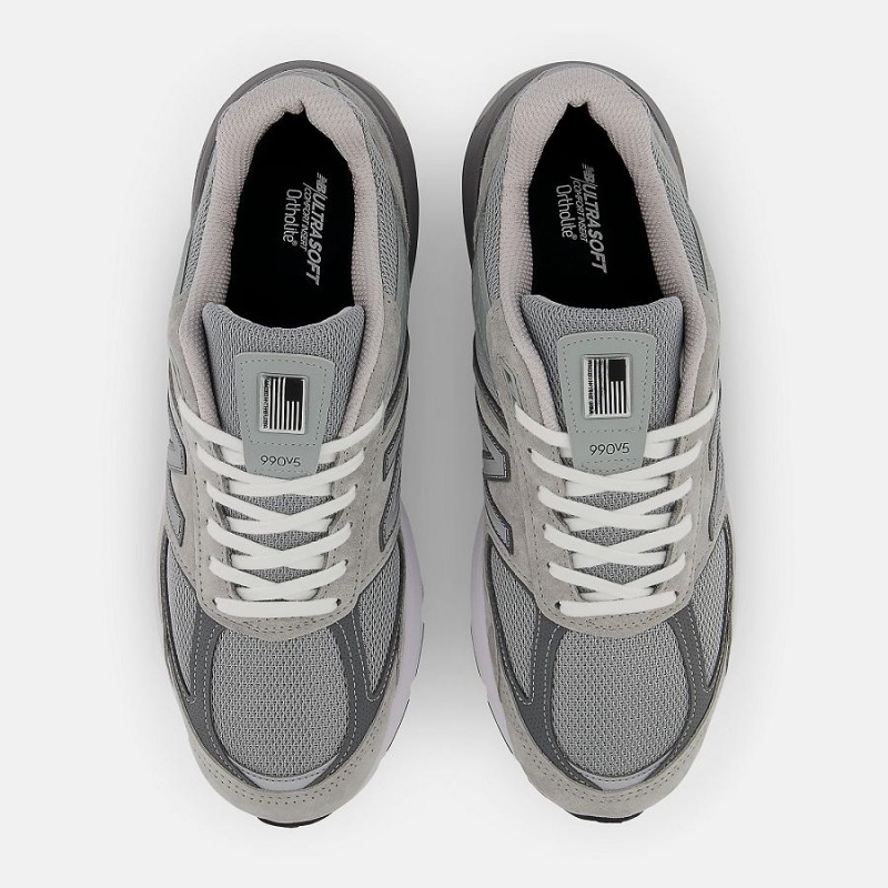 Zapatillas Para Caminar New Balance MADE in USA 990v5 Core Hombre Gris | EC 1819WY