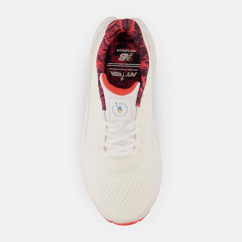Zapatillas Para Caminar New Balance NYC Marathon Fresh Foam X More V4 Hombre Blancas Rojas | EC 1821RW