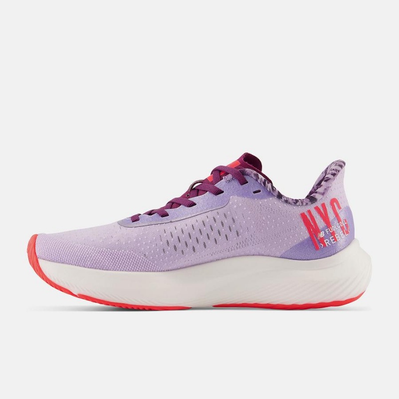 Zapatillas Running New Balance NYC Marathon Fuel Cell Rebel V3 Mujer Moradas | EC 2511VD