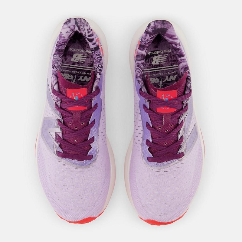 Zapatillas Running New Balance NYC Marathon Fuel Cell Rebel V3 Mujer Moradas | EC 2511VD