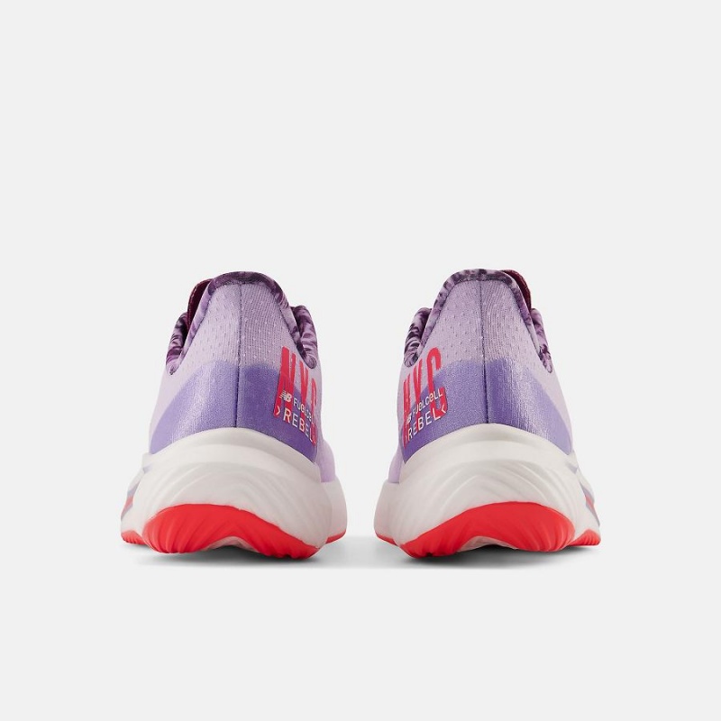 Zapatillas Running New Balance NYC Marathon Fuel Cell Rebel V3 Mujer Moradas | EC 2511VD