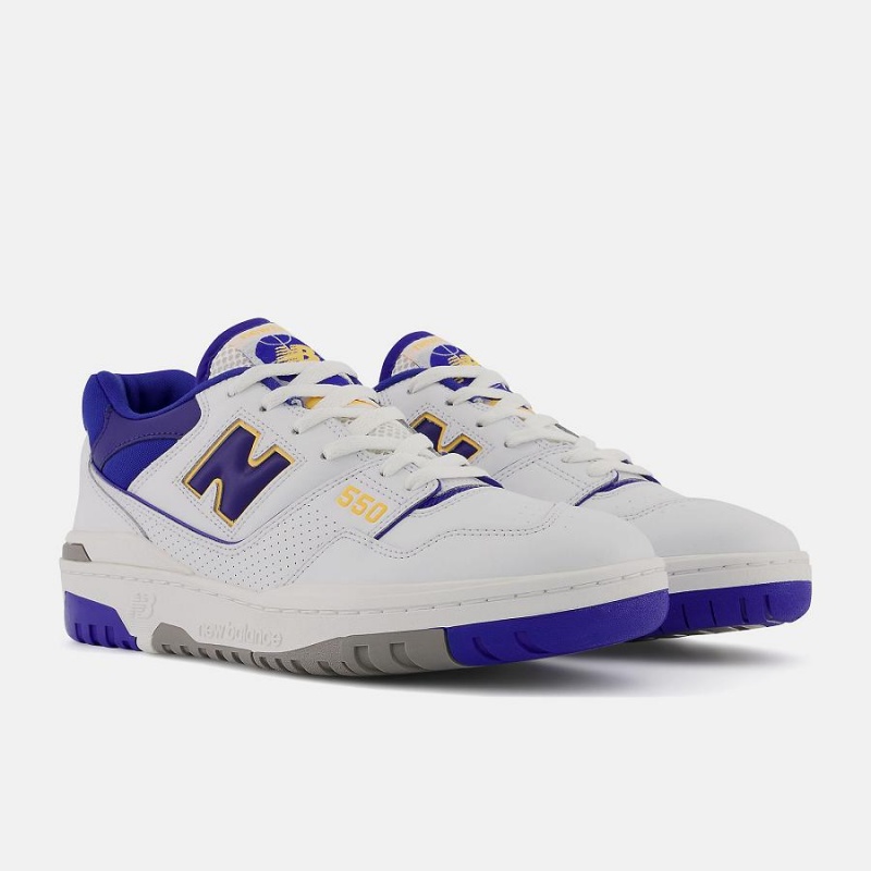 Zapatillas de Baloncesto New Balance 550 Hombre Blancas Moradas | EC 1850UT