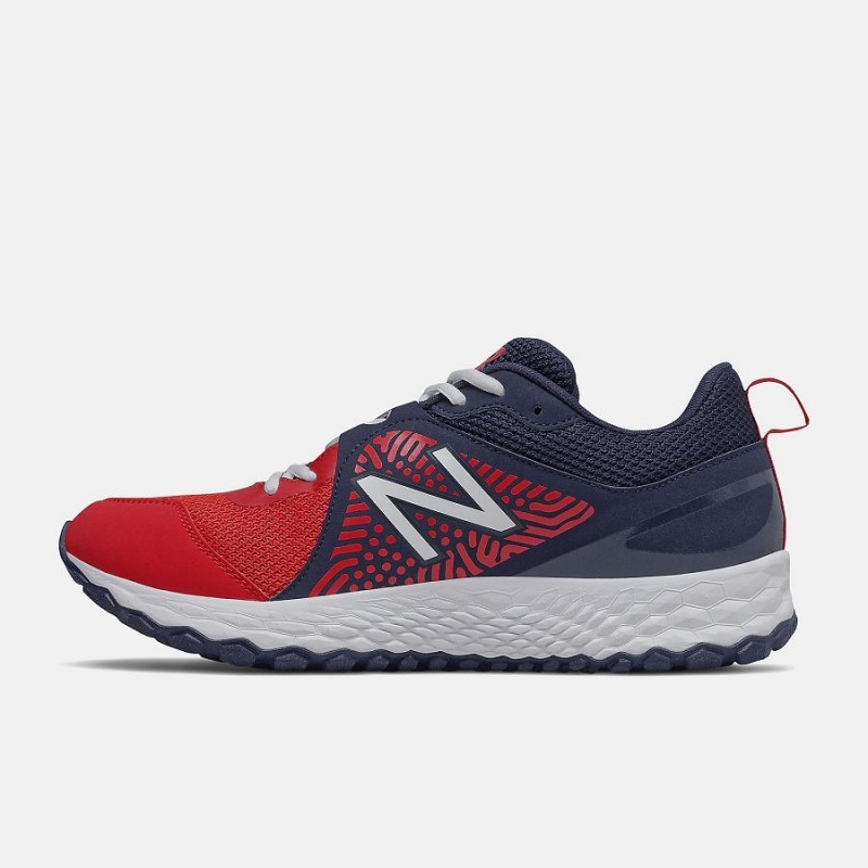 Zapatillas de Beisbol New Balance Fresh Foam 3000 v5 Turf-Trainer Hombre Negras Rojas | EC 1833HK