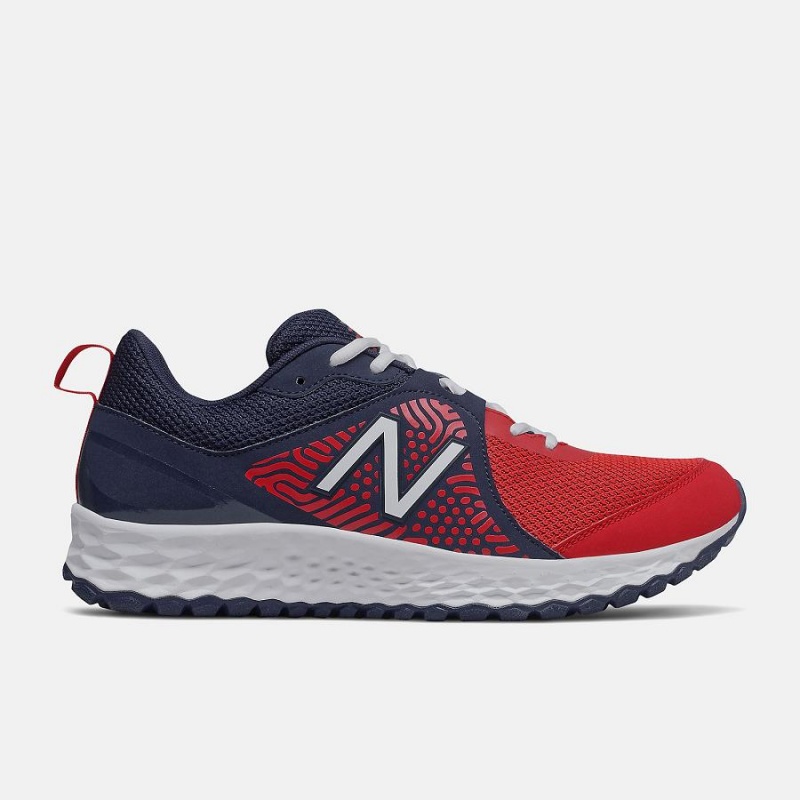 Zapatillas de Beisbol New Balance Fresh Foam 3000 v5 Turf-Trainer Hombre Negras Rojas | EC 1833HK