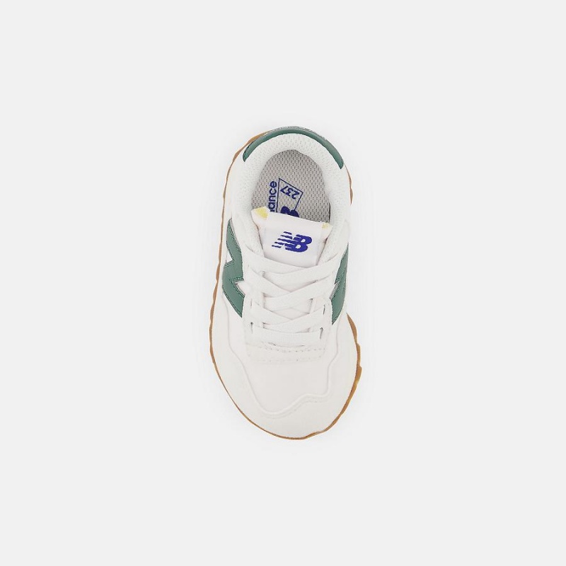 Zapatos New Balance 237 Bungee Lace Niños Blancas Verde | EC 1158JJ