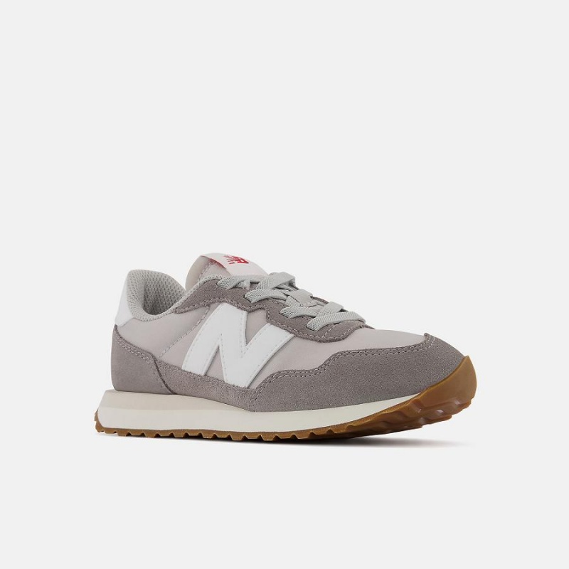 Zapatos New Balance 237 Bungee Niños Gris Blancas | EC 1120TV