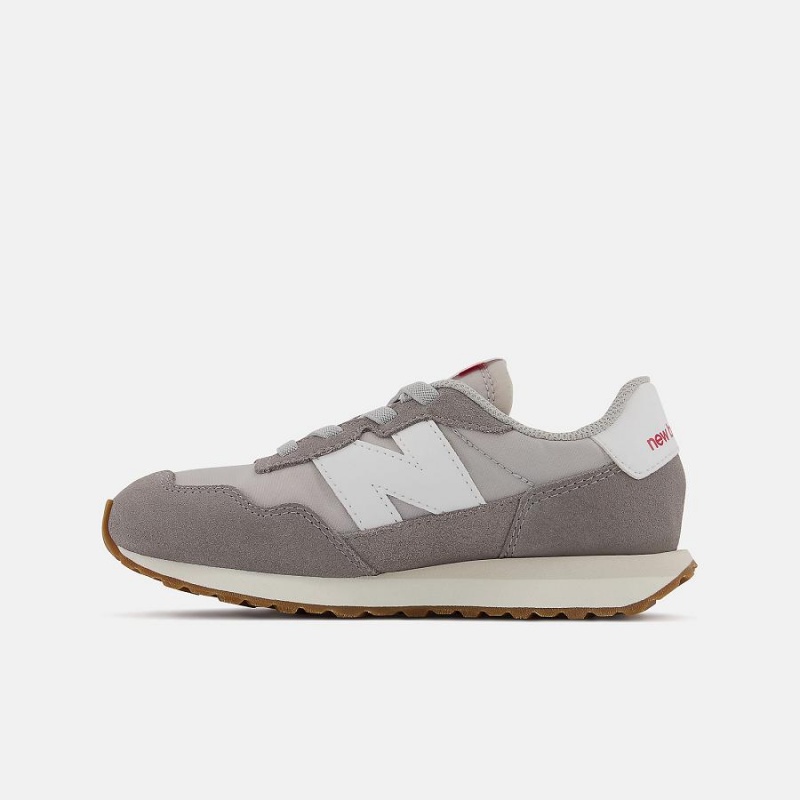 Zapatos New Balance 237 Bungee Niños Gris Blancas | EC 1120TV