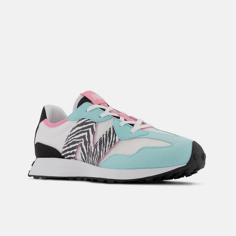 Zapatos New Balance 327 Niños Blancas Azules Claro | EC 1039WY