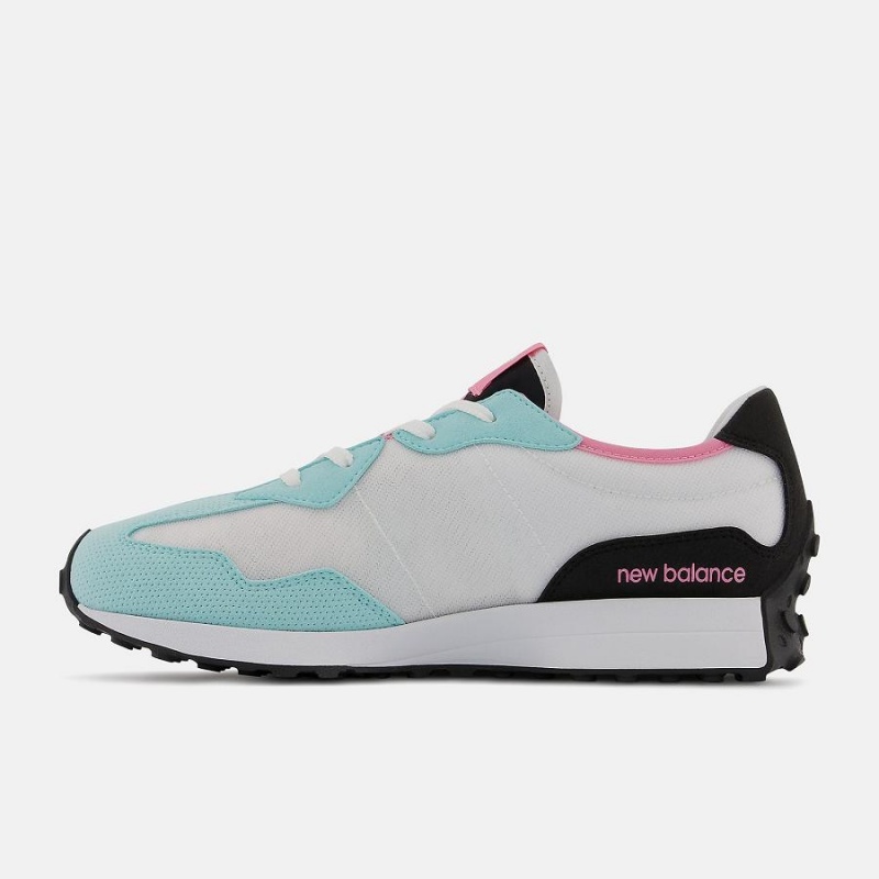 Zapatos New Balance 327 Niños Blancas Azules Claro | EC 1039WY