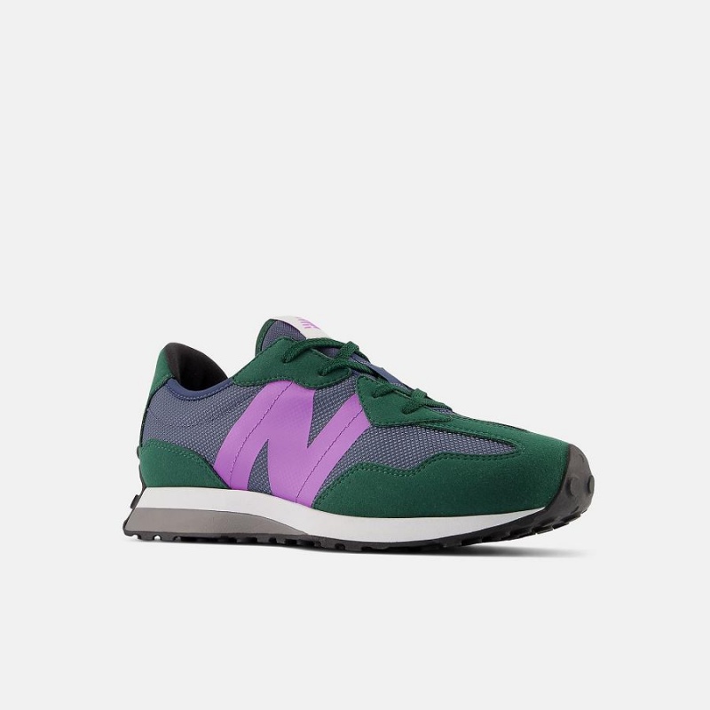 Zapatos New Balance 327 Niños Verde Oliva Moradas | EC 1042TV
