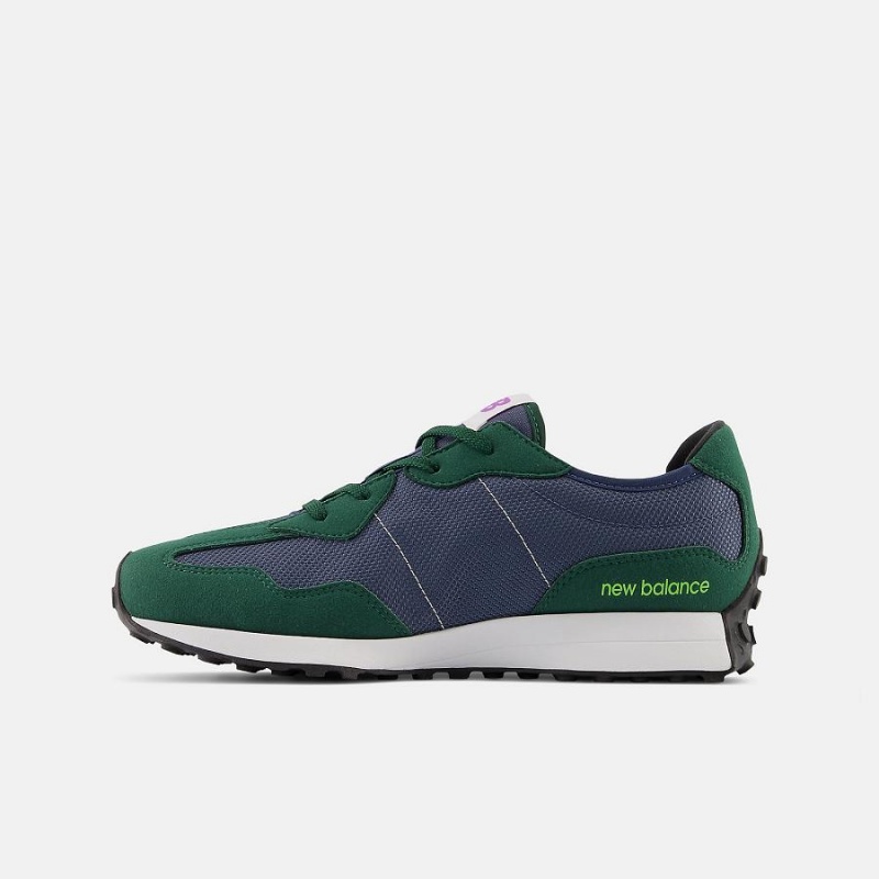 Zapatos New Balance 327 Niños Verde Oliva Moradas | EC 1042TV