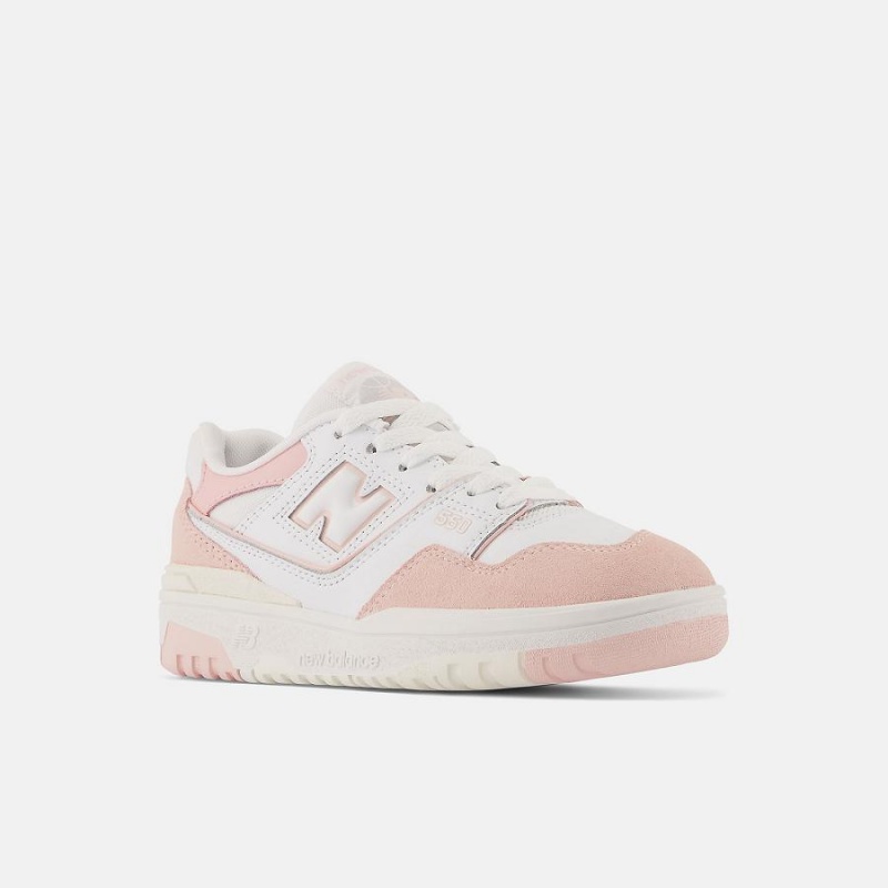 Zapatos New Balance 550 Niños Blancas Rosas | EC 1111CE