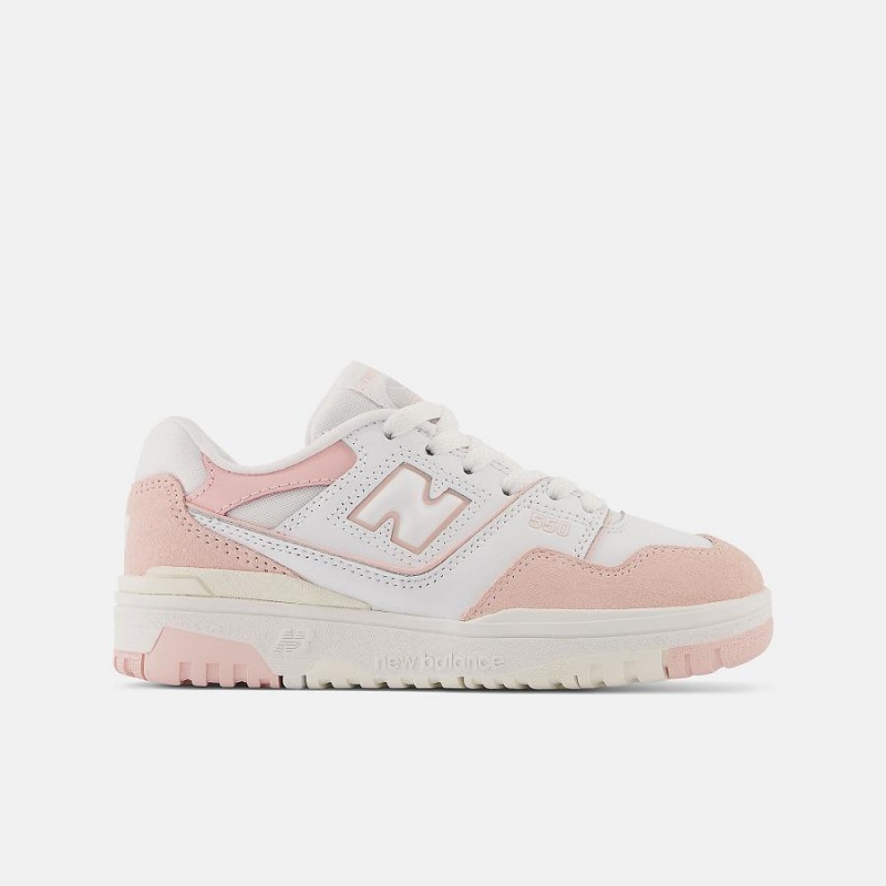 Zapatos New Balance 550 Niños Blancas Rosas | EC 1111CE